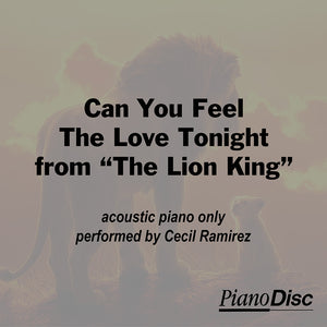 Can You Feel The Love Tonight - from the Lion King